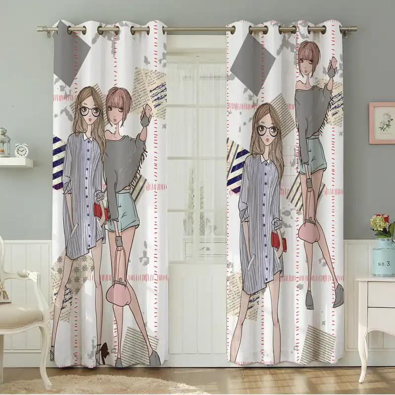 پرده نیروانا طرح کودک مدل مخمل کد 8601 سایز 140×280 سانتی متر