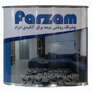 رنگ روغنی نیمه براق مشکی فرزام کد 446 حجم 250 میلی لیتر