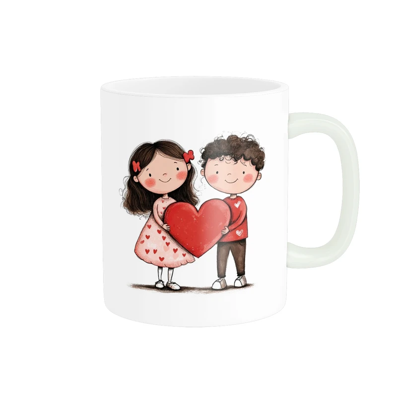 ماگ پاد آفرین مدل فانتزی طرح قلب عشق love عاشقانه کادو کد p12023