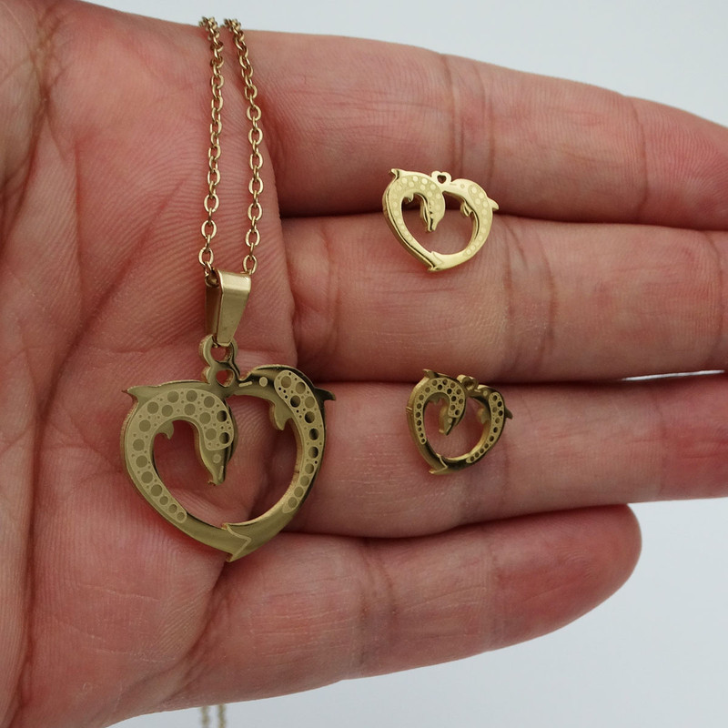 نیم ست دخترانه مدل دلفین های عاشق کد SZ 22