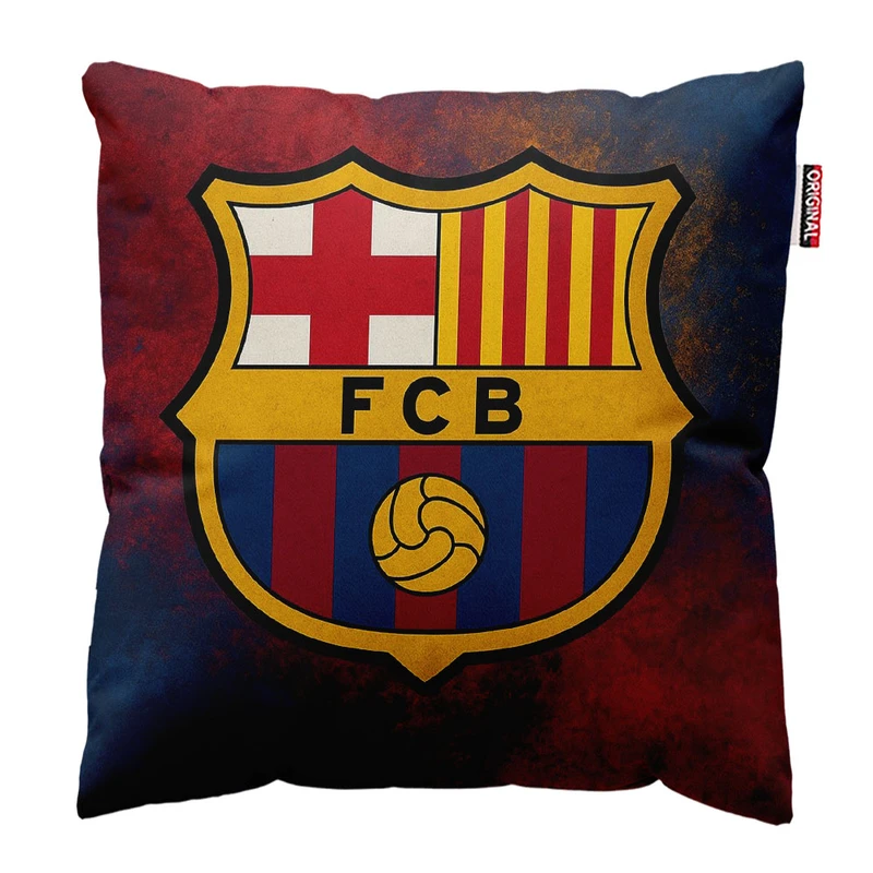 کوسن پاد آفرین طرح باشگاه بارسلونا کد 5209 سایز 30*30 سانتی متر