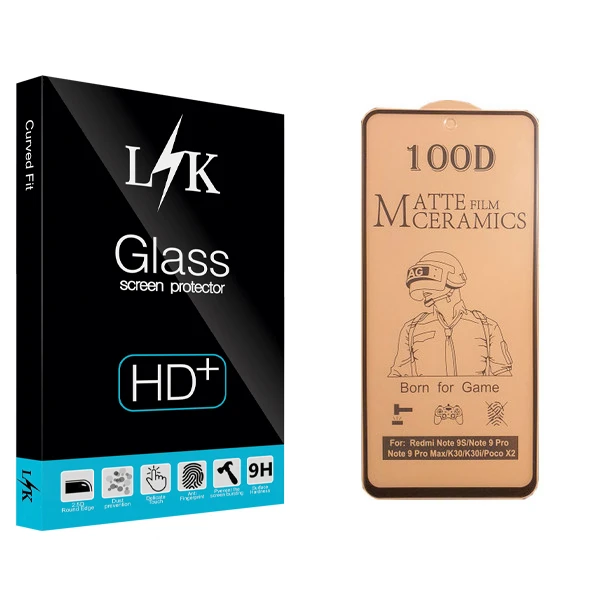 محافظ صفحه نمایش سرامیکی ال کی مدل Hard glass مناسب برای گوشی موبایل شیائومی Redmi Note 9 Pro Max