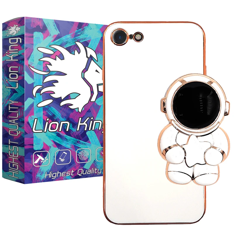  کاور لاین کینگ مدل فضانورد ستاره دار مناسب برای گوشی موبایل اپل iPhone 7/8 به همراه پایه نگهدارنده