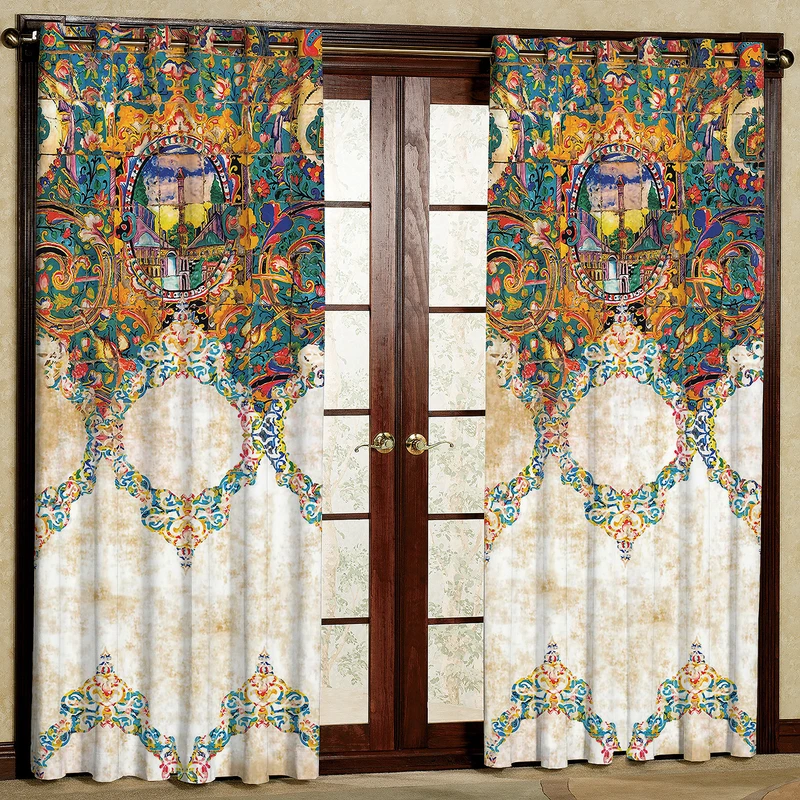 پرده مدل سنتی مخمل پانچی کد 1188 سایز 200x140 سانتی متر