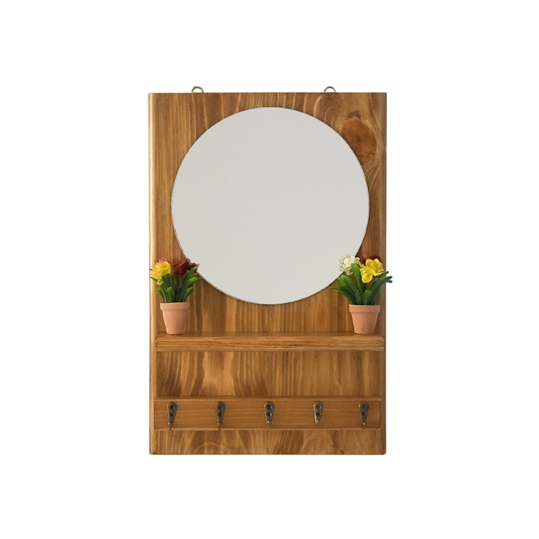 جاکلیدی چوبی مدل آینه دار 