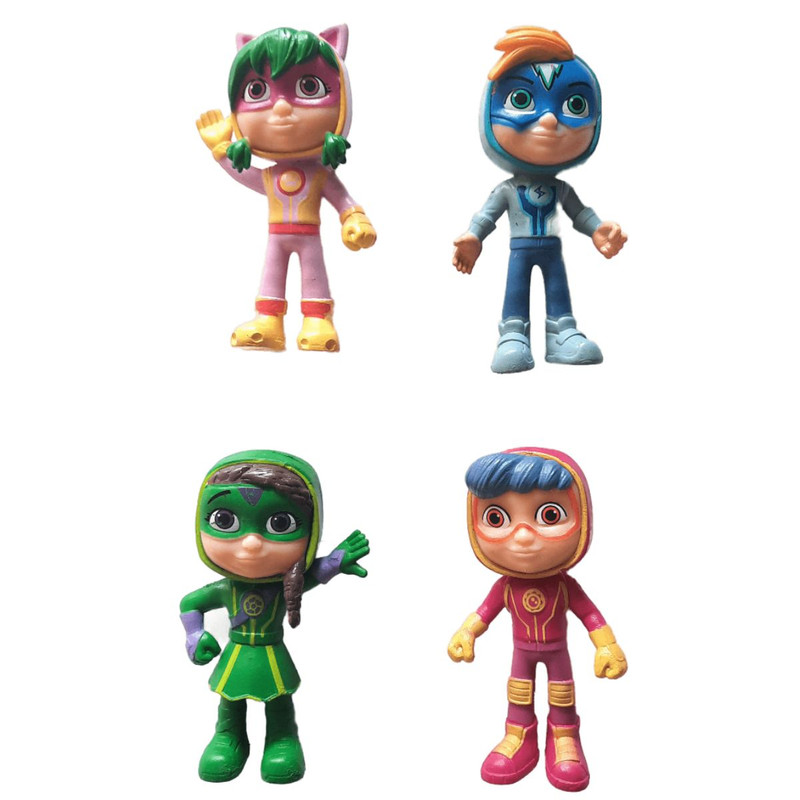 اکشن فیگور مدل گروه شب نقاب pj Mask مجموعه 4 عددی