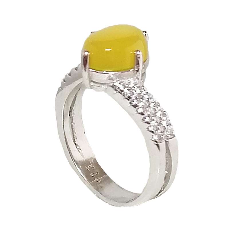 انگشتر نقره زنانه مدل عقیق شرف الشمس SHW6012