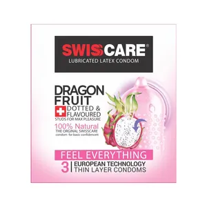 کاندوم سوئیس کر مدل DRAGON FRUIT بسته 3 عددی