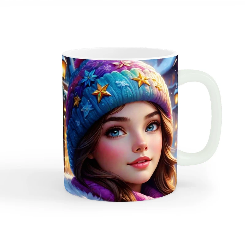 ماگ طرح دخترانه دختر جذاب کد wall-8286