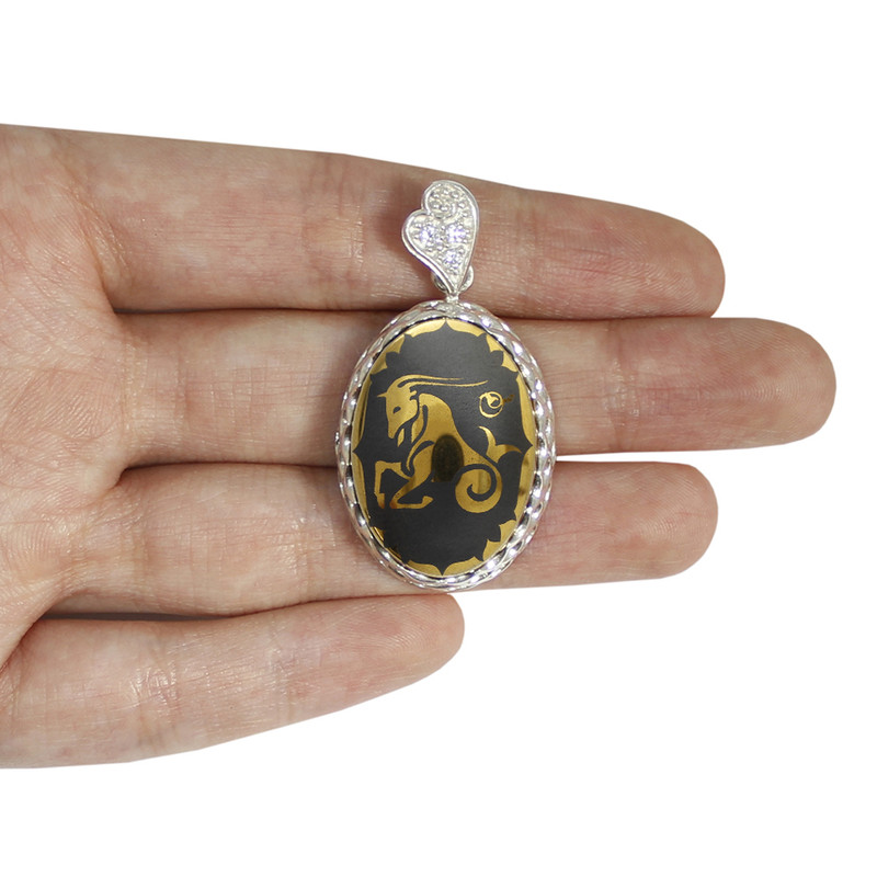 آویز گردنبند زنانه مدل حدید دی ماه کد 3887