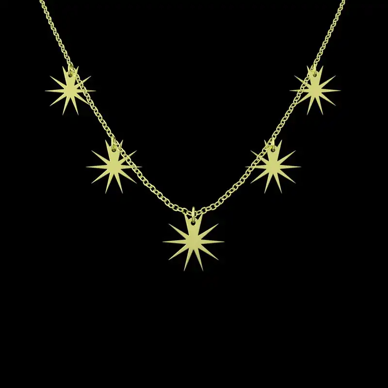 گردنبند طلا 18 عیار زنانه مدوپد مدل ستاره کد RNA15565
