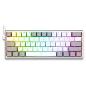 کیبورد مخصوص بازی ردراگون مدل fizz k617 white-grey