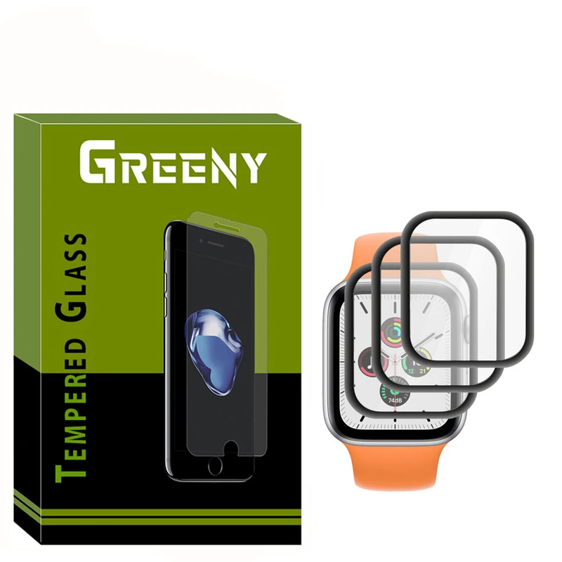 محافظ صفحه نمایش گرینی مدل GR_07 مناسب برای ساعت هوشمند اپل Apple Watch Series SE 2022 Aluminum Case 40mm بسته سه عددی