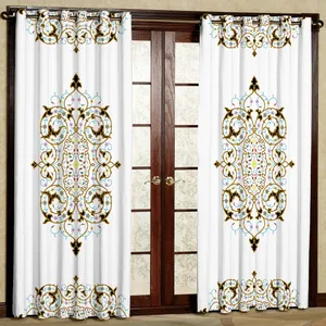 پرده مدل طرح دار هازان پانچی کد 4010 سایز 140x200 سانتی متر