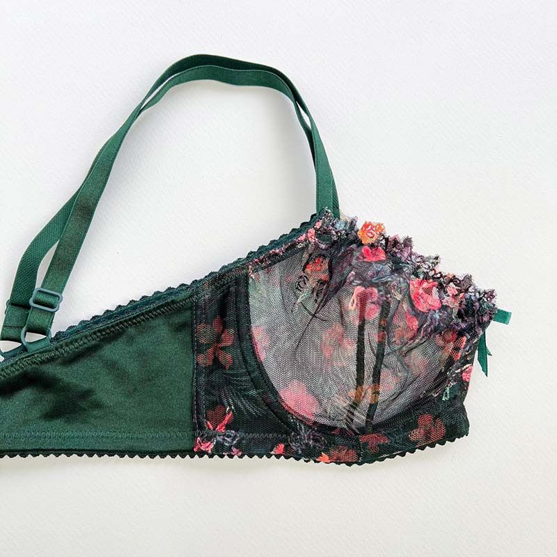 ست شورت و سوتین زنانه نوشه پوش مدل فانتزی فنردار توری کد 84014 -  - 12