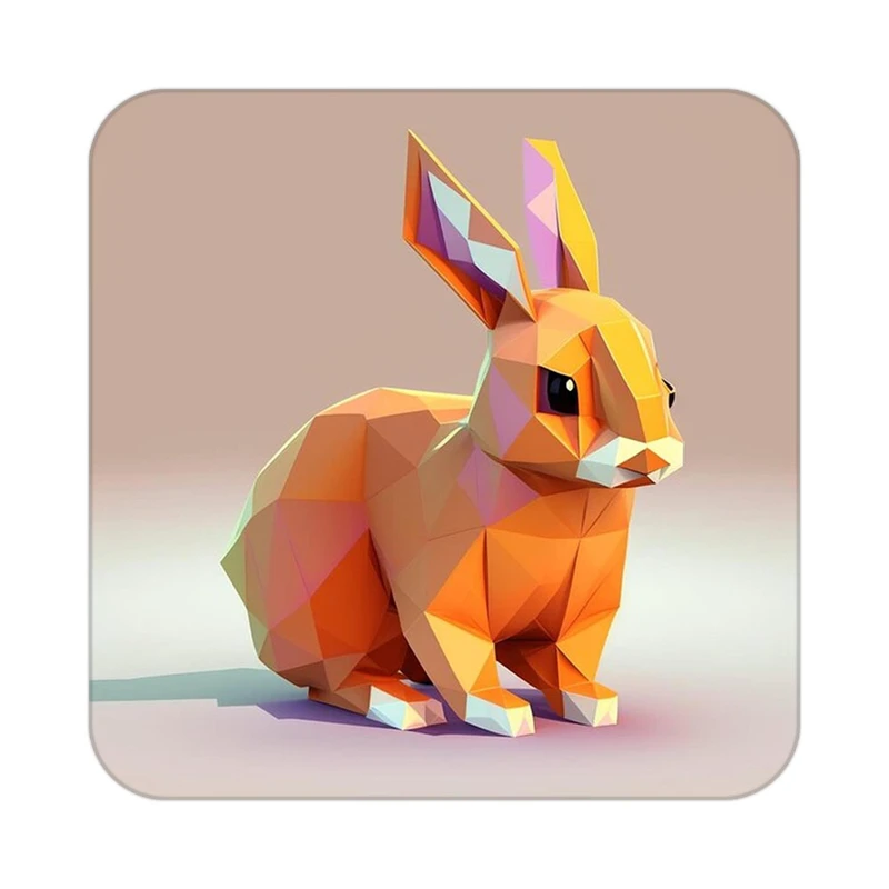 زیر لیوانی کاکتی طرح حیوانات رنگی مدل mp25666