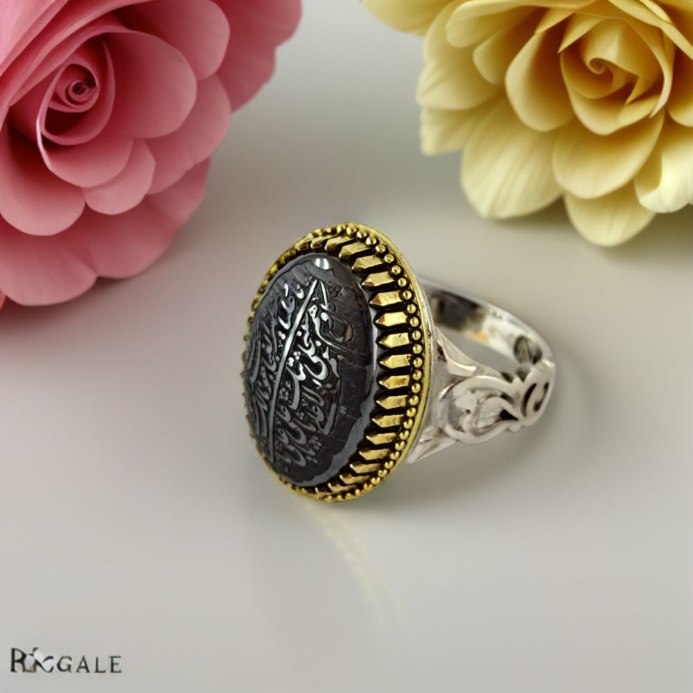 انگشتر نقره مردانه ملک زیور مدل حدید کد 351 -  - 4