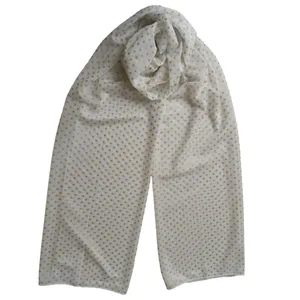 شال زنانه مدل حریر خال خالی