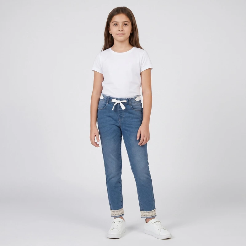 شلوار جین معمولی (regular fit) دخترانه او وی اس مدل bambina