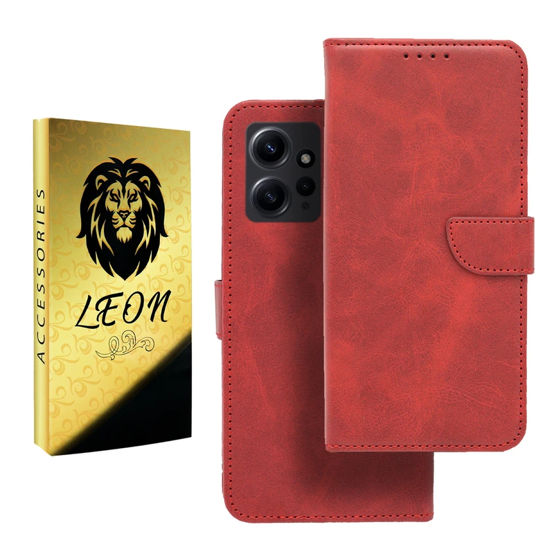 کیف کلاسوری لئون مدل Khoshi Yo مناسب برای گوشی موبایل شیائومی Redmi Note 12 4G