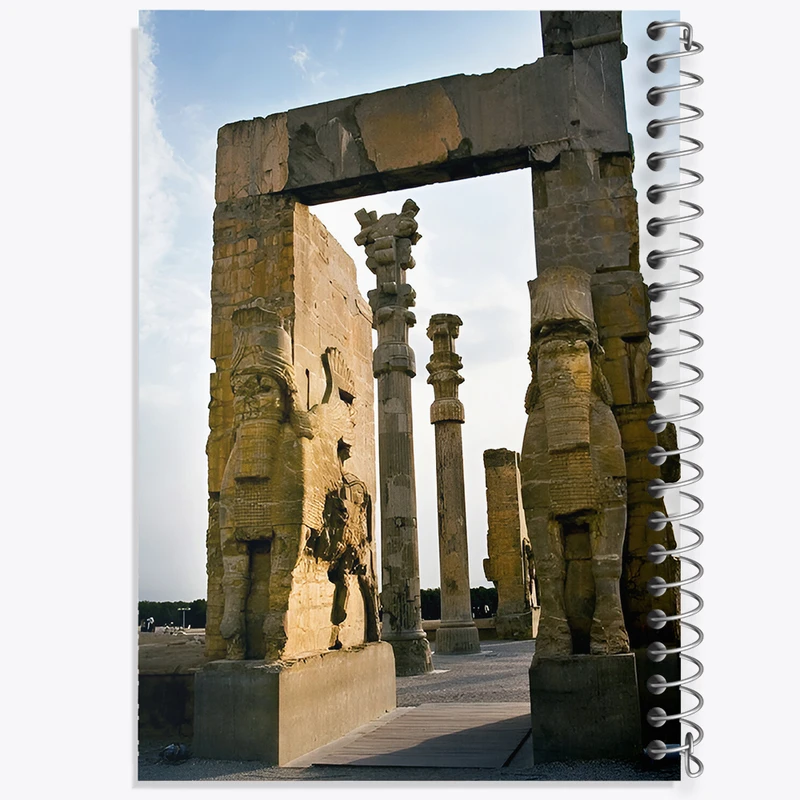 دفتر مشق 100 برگ خندالو طرح تخت جمشید کد F6336