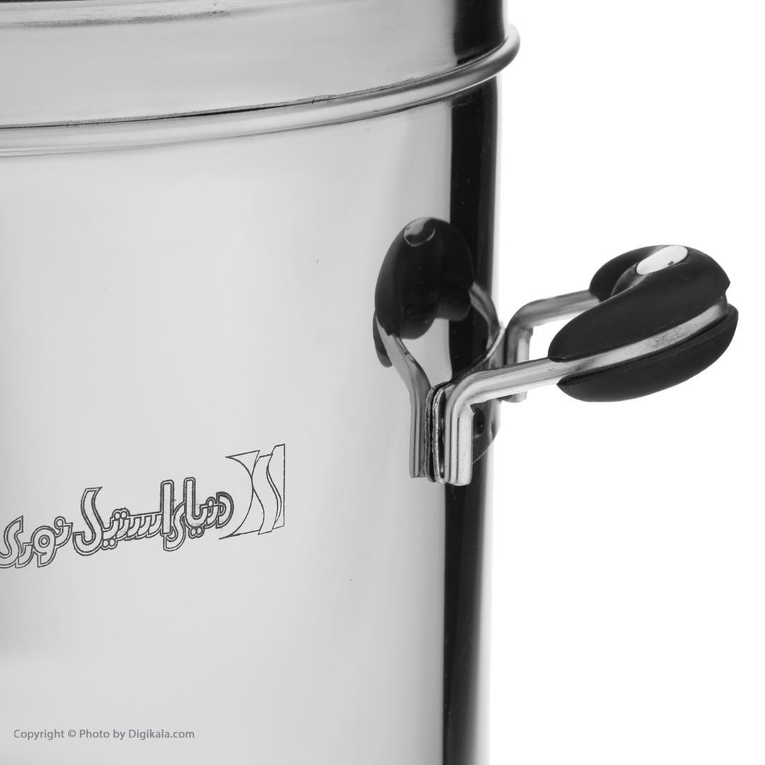 سماور برقی دنیای استیل نوری مدل ba30 گنجایش 28 لیتر