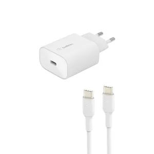 شارژر دیواری بلکین مدل WCA004vf1MWH-B6 به همراه کابل تبدیل USB-C