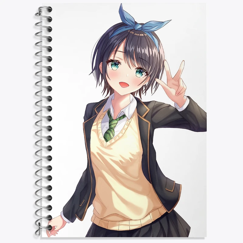 دفتر زبان 50 برگ خندالو مدل دو خط طرح روکا انیمه کانوجو اوکاری کد 34818