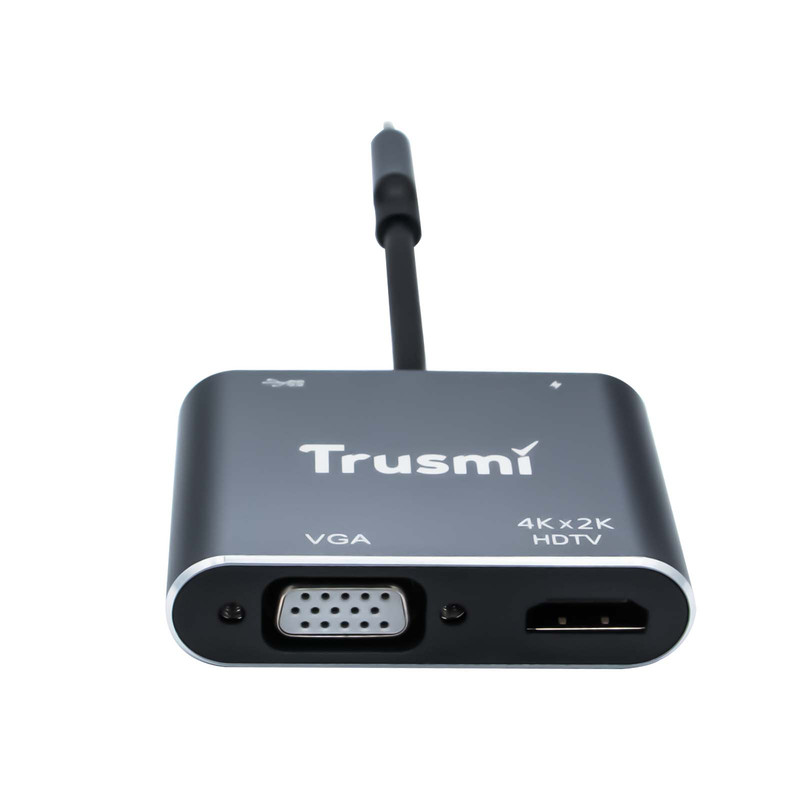 مبدل USB-C به HDMI/USB3.0/VGA تراسمی مدل DS01-03