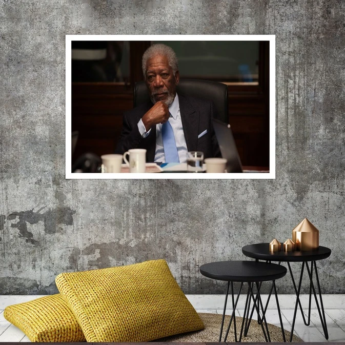 تابلو بکلیت طرح مشاهیر سینمای جهان مورگان فریمن مدل قاب شاسی W-s8387