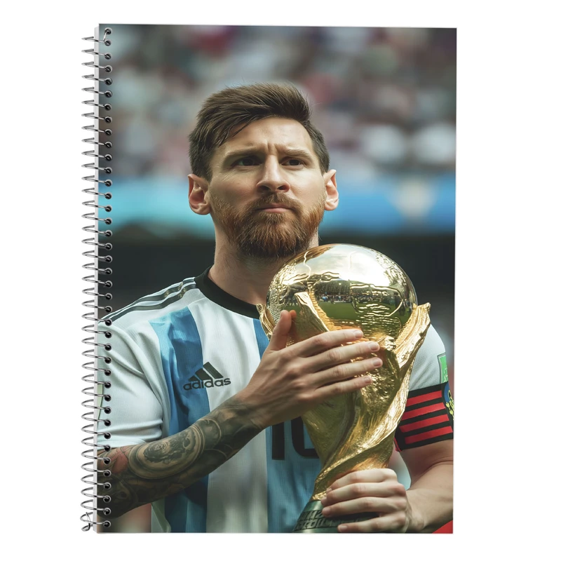 دفتر زبان 50 برگ مدوپد مدل دو خط طرح مسی messi کد DF14045