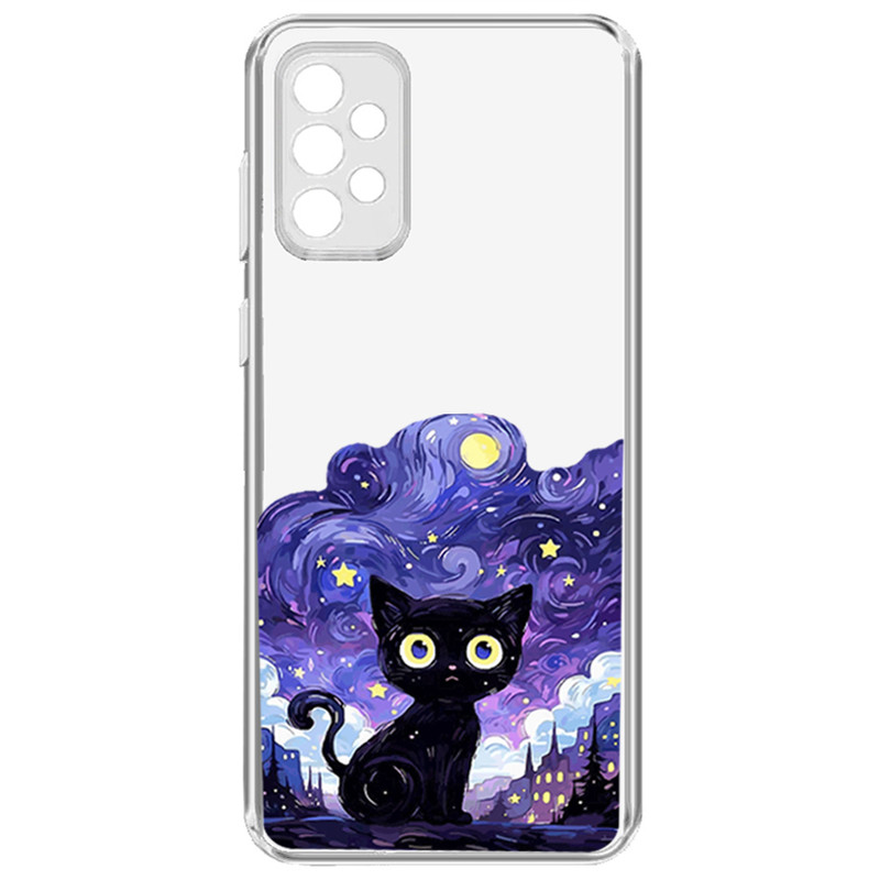 کاور گوشی طرح Purple Cat مناسب برای گوشی موبایل سامسونگ Galaxy A73  