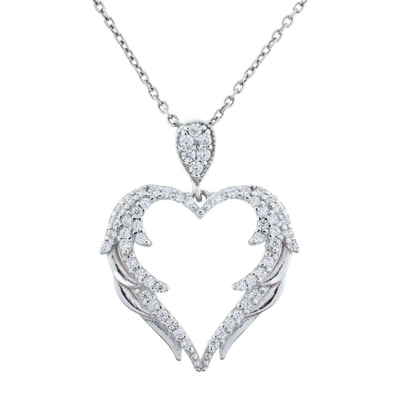 گردنبند نقره زنانه مدل قلب AMT-M123 گردنبند نقره زنانه مدل قلب AMT-M123