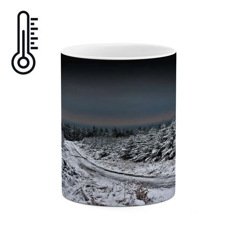 ماگ حرارتی کاکتی مدل منظره برفی کد mgh14845