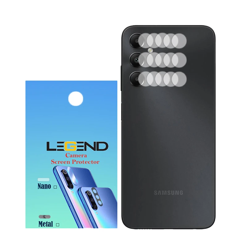 محافظ لنز دوربین لجند مدل نانوگلس مناسب برای گوشی موبایل سامسونگ Galaxy A05s بسته 5 عددی