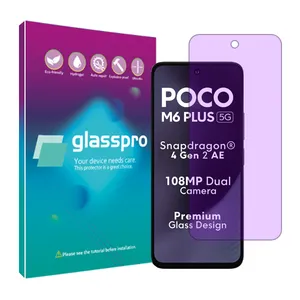 Glass Pro Resistant model anti-violet screen protector suitable for Xiaomi Poco M6 Plus 5G mobile phone