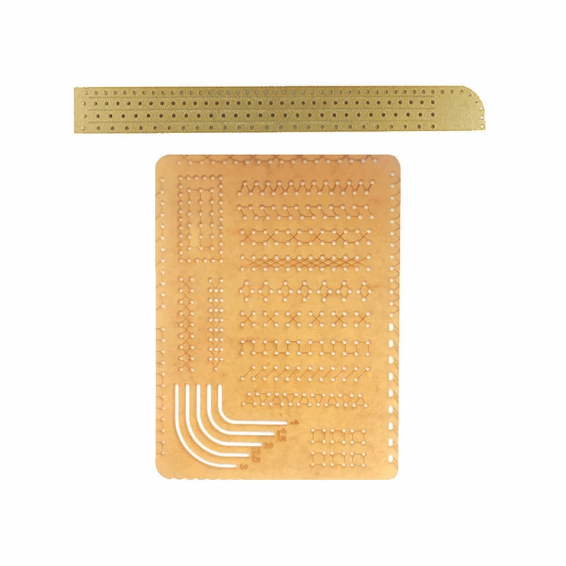 ابزار نشانه گذاری چرم مدل شابلون طراحی دوخت کد 2SHA مجموعه 2 عددی