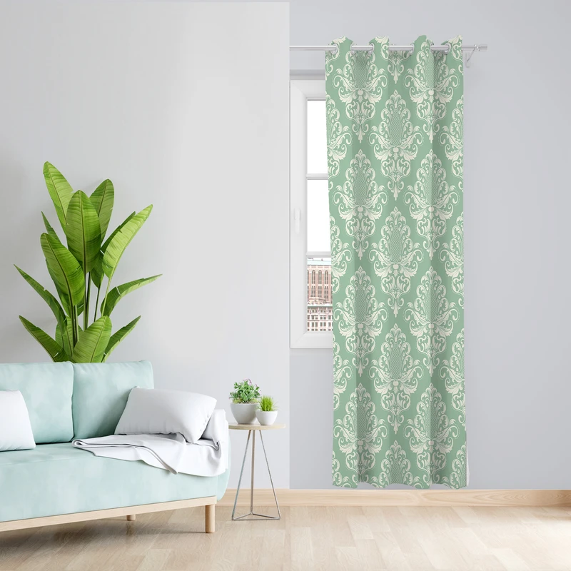 پرده طرح کلاسیک مدل مخمل پانچی کد  L132 Z سایز 140x200 سانتی متر