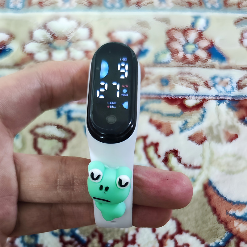 ساعت مچی دیجیتال بچگانه مدل بند سیلیکونی طرح قورباغه