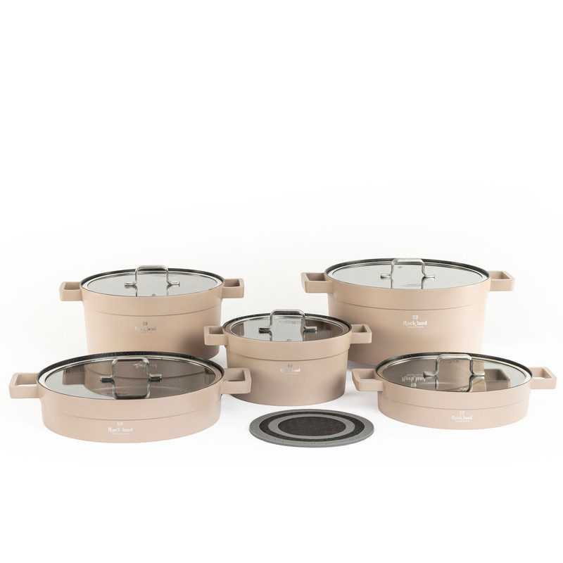 سرویس قابلمه و تابه گرانیتی 14 پارچه راکلند مدل تمیس کد 80001201