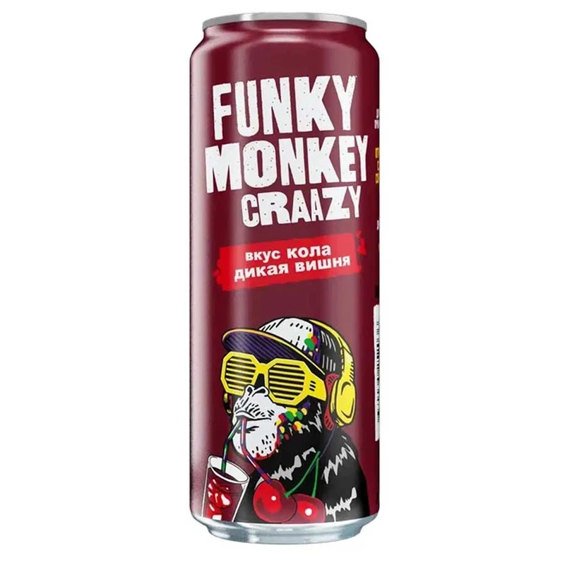 آبمیوه گازدار با طعم گیلاس فانکی مانکی - 500 میلی لیتر