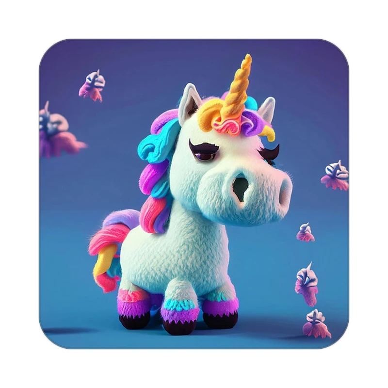 زیر لیوانی کاکتی طرح اسب تک شاخ و یونیکورن مدل mp28971