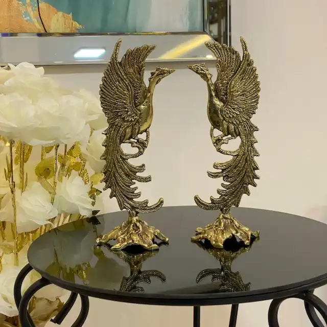 مجسمه برنجی مدل سیمرغ 102012074 بسته 2عددی