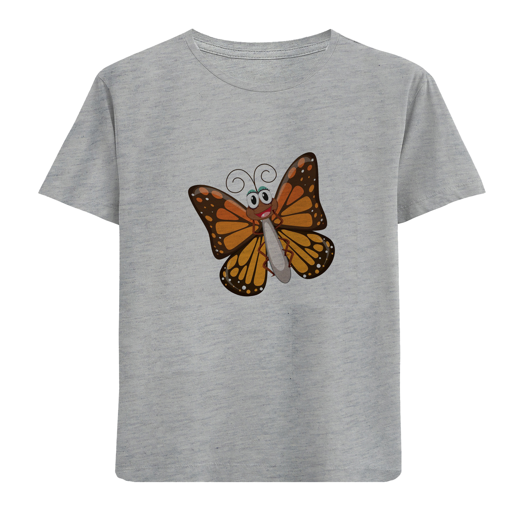 تی شرت آستین کوتاه دخترانه مدل پروانه D156