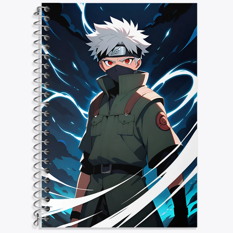 دفتر زبان 50 برگ خندالو مدل دو خط طرح انیمه ناروتو (Naruto) کد F8067