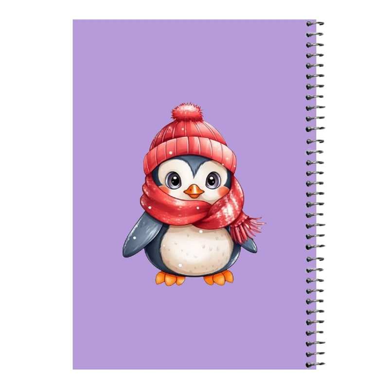 دفتر مشق 80 برگ اس جی مدل پنگوئن زمستونی   