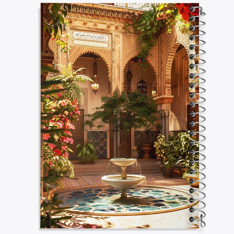 دفتر مشق 100 برگ خندالو طرح حیاط خانه کد F6348