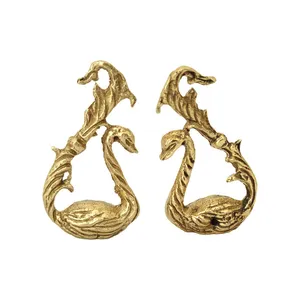 مجسمه برنزی طرح قو کد 1228 مجموعه 2 عددی