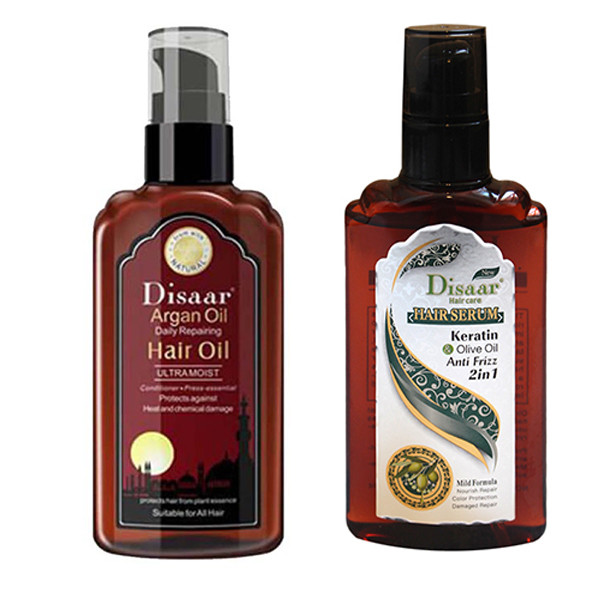روغن آرگان  دیسار مدل Argan oil حجم 120میلی لیتر به همراه روغن آرگان دیسار مدل KERATIN حجم 120 میلی لیتر