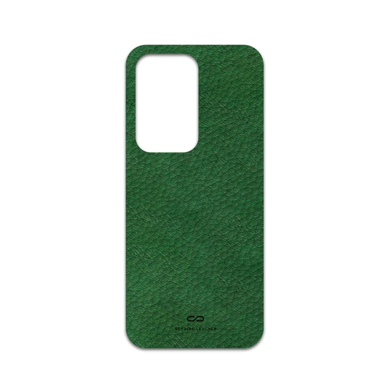 برچسب پوششی ماهوت مدل Green-Leather مناسب برای گوشی موبایل آنر 200 Lite